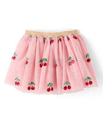 Girls Sequin Cherry 2-Piece Outfit Set - Mon Cheri