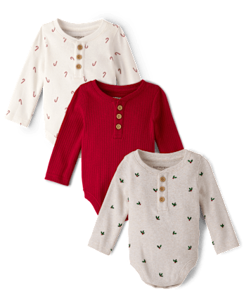 Baby Holiday Henley Bodysuit 6-Piece Outfit Set - Homegrown by Gymboree