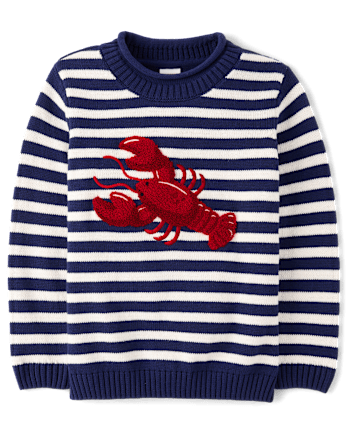 Boys Embroidered Lobster 2-Piece Outfit Set - Driftwood Bay
