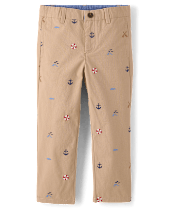 Boys Embroidered Anchor 2-Piece Outfit Set - Driftwood Bay