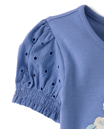 Girls Floral Applique 2-Piece Outfit Set - Driftwood Bay