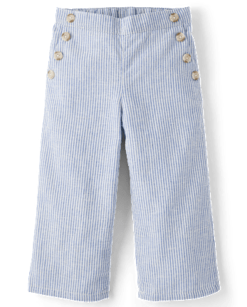 Girls Button Linen-Blend 2-Piece Outfit Set - Linen Edit