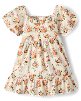 Girls Applique Bunny 2-Piece Outfit Set - Enchanted Garden