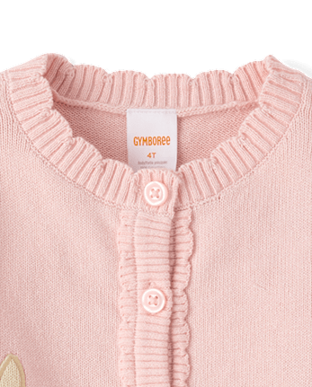 Girls Applique Bunny 2-Piece Outfit Set - Enchanted Garden