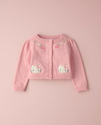 Baby Girls Hello KittyÂ® Applique Floral 2-Piece Outfit Set