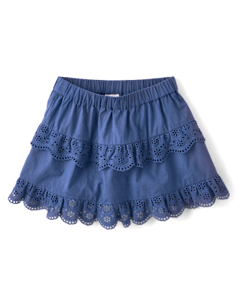 Girls Embroidered Eyelet 2-Piece Outfit Set - Driftwood Bay