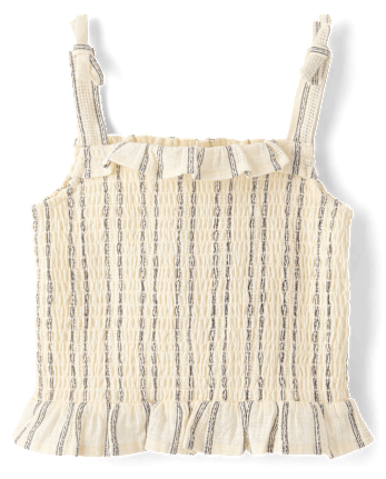 Girls Striped Textured 2-Piece Outfit Set - Driftwood Bay