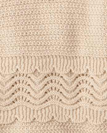 Girls Crochet Floral 2-Piece Outfit Set - Driftwood Bay