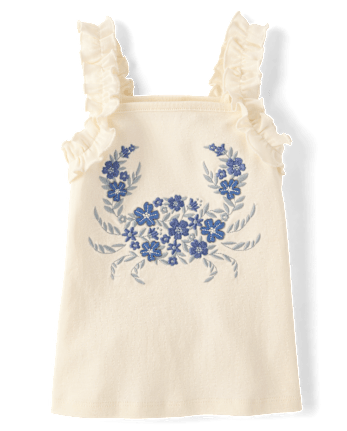 Girls Embroidered Sea Creature Tank Top 2-Pack - Driftwood Bay