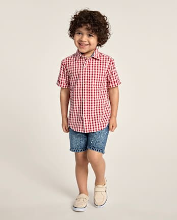 Boys Gingham 2-Piece Outfit Set - Nantucket Charm