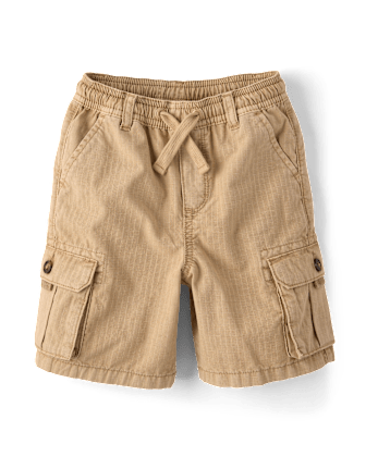 Boys Garment Dyed Ripstop Pull On Cargo Shorts 2-Pack - Driftwood Bay