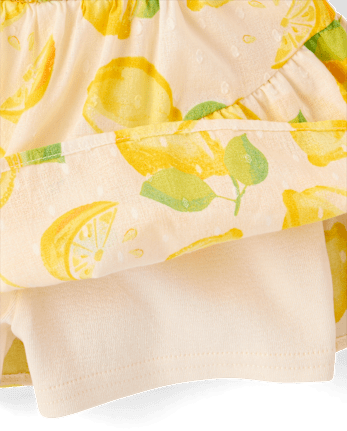 Girls Embroidered Stamp 2-Piece Outfit Set - Amalfi Coast