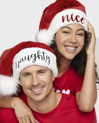 Sombreros de Papá Noel reversibles para adultos unisex