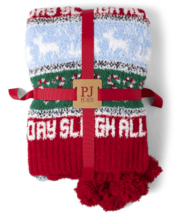 Adult Fairisle Sleigh Blanket