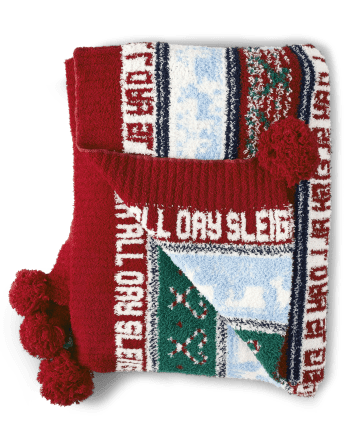 Adult Fairisle Sleigh Blanket
