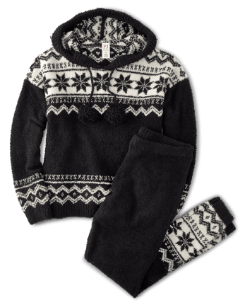 Pijama acogedor con pompones para mujer