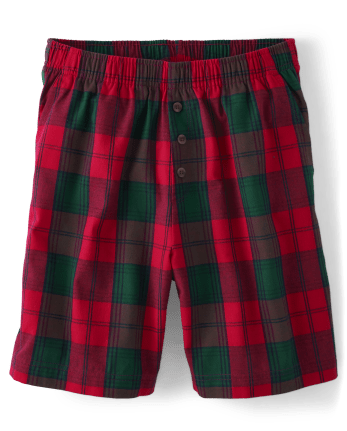 Mens Flannel Pajama Shorts