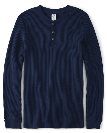 Mens Long Sleeve Thermal Pajama Top | PJ Place - TIDAL