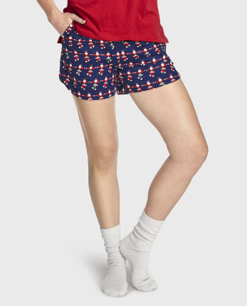 Pantalones Shortsde pijama de franela para mujer