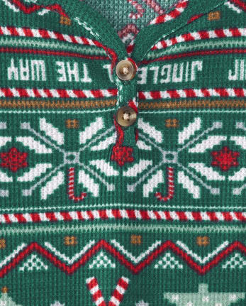 Womens Matching Family Fairisle Thermal Pajamas