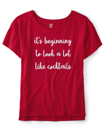 Womens Christmas Graphic Sleep Tee