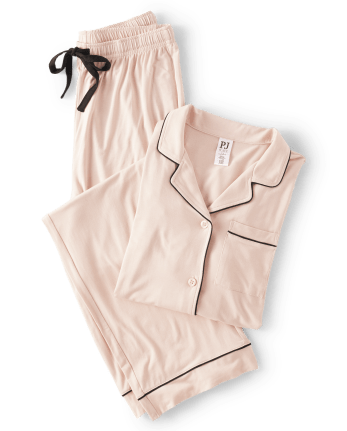 Conjunto de pantalón y top de pijama modal para mujer