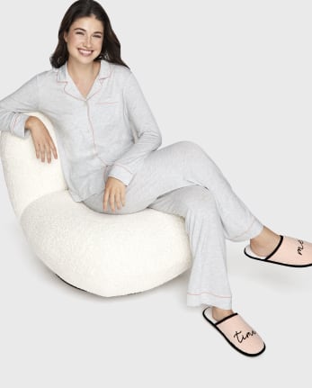 Womens Modal Pajama Top And Pants Set