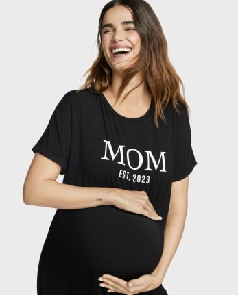 Womens Mom Modal Maternity Sleep Shirt