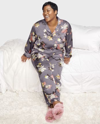 Purple silk hotsell pajamas