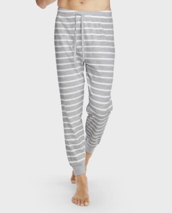 Mens Striped Thermal Pajama Pants