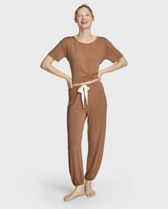 Womens Modal Pajamas - Tan