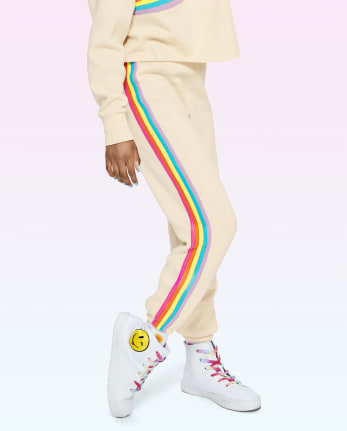 Tween Girls Rainbow Jogger Pants
