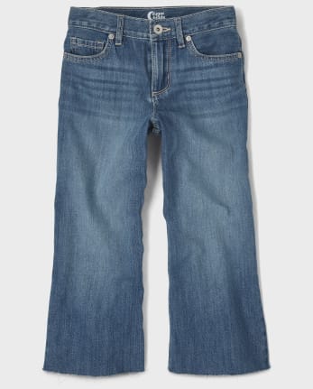 Tween Girls High Rise Cropped Flare Jeans