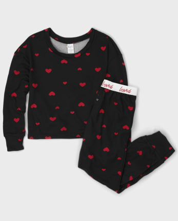 Tween Girls Heart Super Soft Pajamas