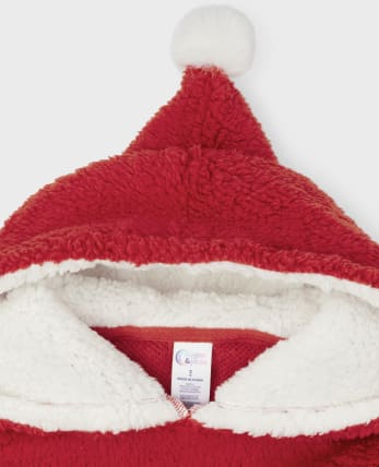 Camisón con capucha de Santa Sherpa para niñas Tween