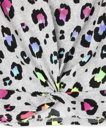Tween Girls Rainbow Leopard Super Soft Pajamas