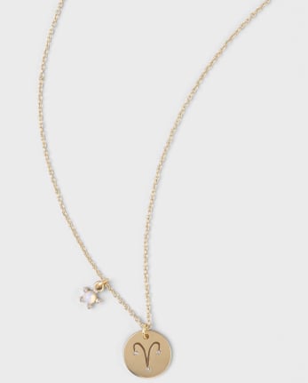Teen Girls Aries Zodiac Necklace ARIES The Children s Place