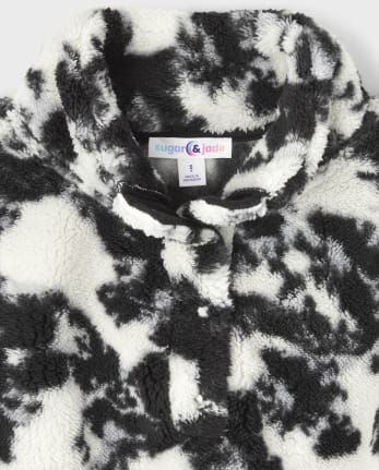 Jersey corto de sherpa con teñido anudado para niñas Tween