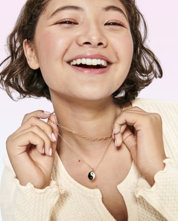 Tween Girls Yin Yang Necklace 2-Pack