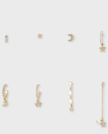 Tween Girls Celestial Earrings 4-Pack