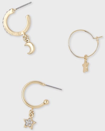 Tween Girls Celestial Earrings 4-Pack