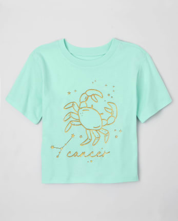 Tween Girls Cancer Zodiac Tee