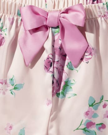 Tween Girls Floral Charmeuse Pajamas