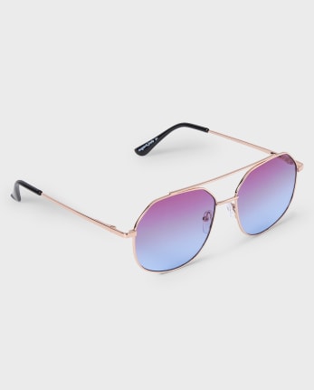 Tween Girls Ombre Aviator Sunglasses