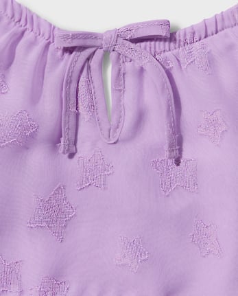 Tween Girls Star Smocked Top