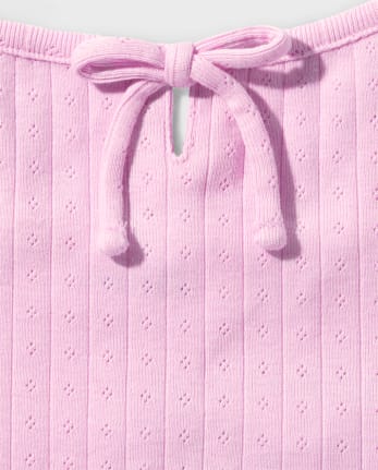 Tween Girls Ribbed Pointelle Cami