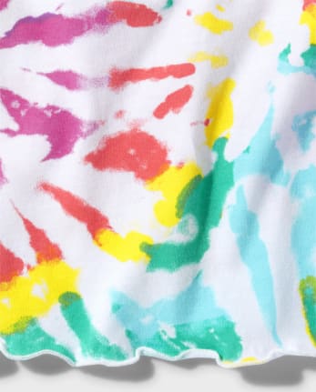 Tween Girls Tie Dye Henley Tank Top