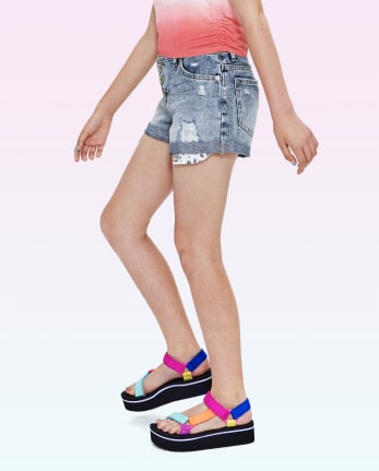 Tween Girls Denim Shortie Shorts