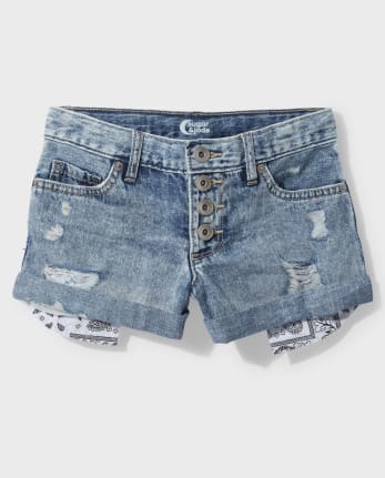 Tween Girls Denim Shortie Shorts