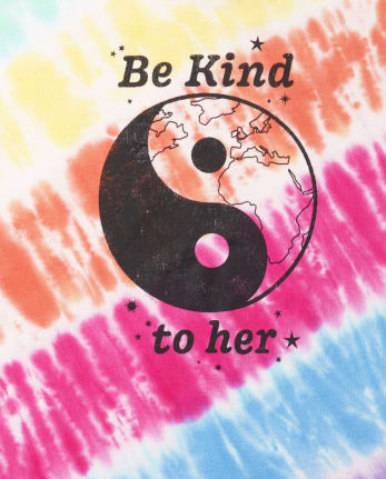 Camiseta extragrande con efecto tie-dye para niñas Tween